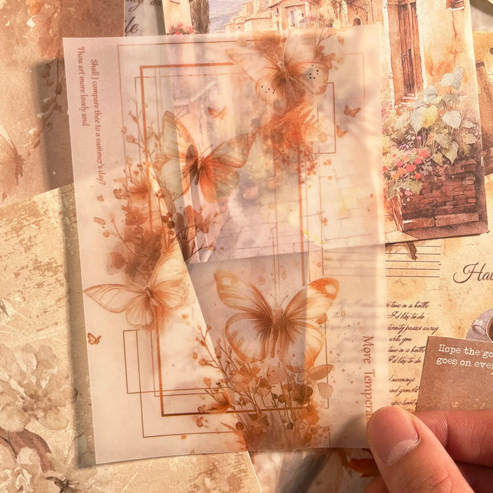 Vintage Scrapbook Kit (56pcs) – Aesthetic Journaling &amp; Sticker Set - Polendo Design vintage scrapbook kit