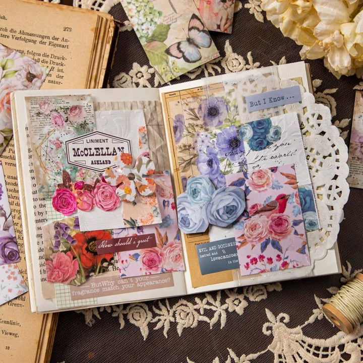 Vintage Sticker Set (100pcs) – Aesthetic Scrapbook &amp; Journal Stickers - Polendo Design vintage sticker set