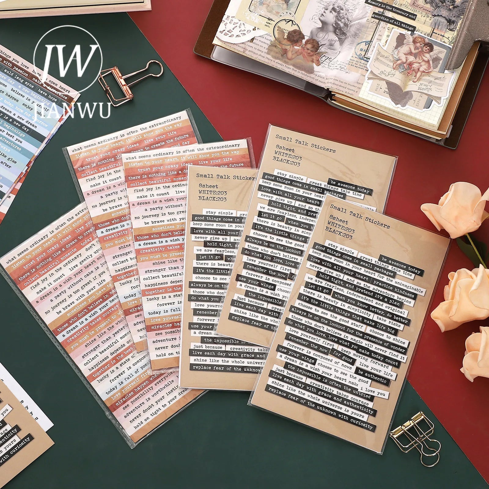 Vintage Sticker Set (406pcs) – Aesthetic Journaling & Scrapbook Stickers - Polendo Design vintage sticker set