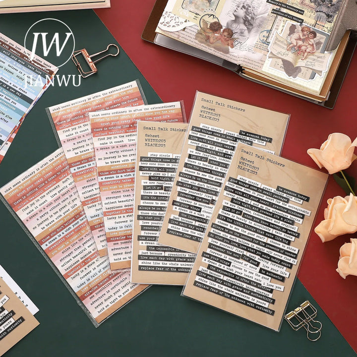 Vintage Sticker Set (406pcs) – Aesthetic Journaling &amp; Scrapbook Stickers - Polendo Design vintage sticker set