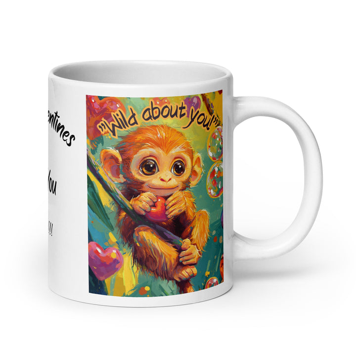 Wild About You Monkey Coffee Mug - Polendo Design monkey coffee mug