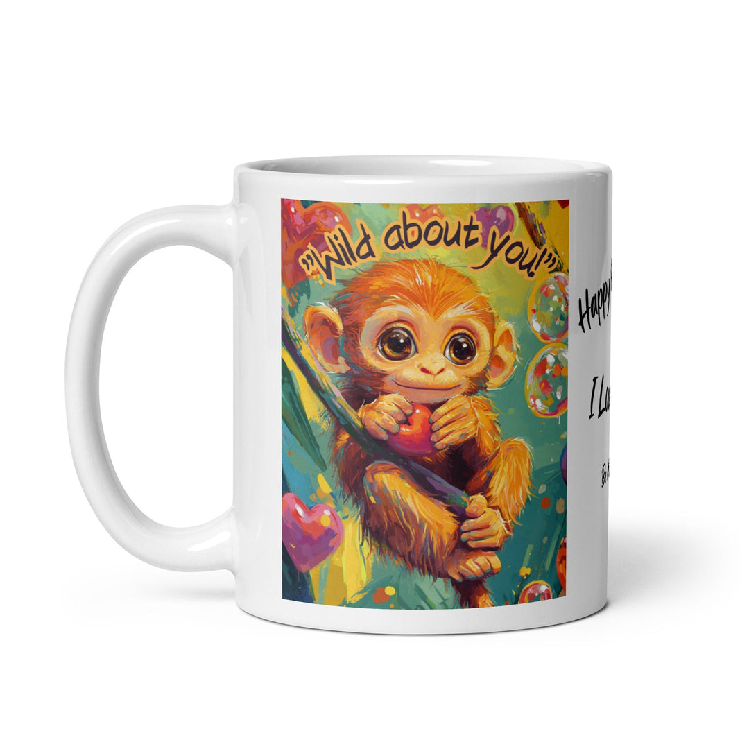 Wild About You Monkey Coffee Mug - Polendo Design monkey coffee mug