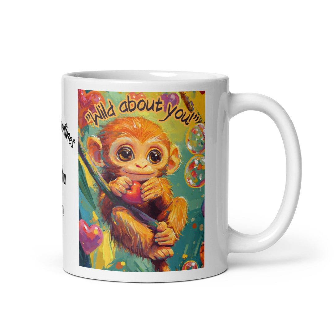 Wild About You Monkey Coffee Mug - Polendo Design monkey coffee mug
