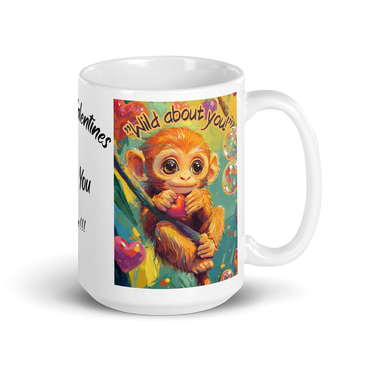 Wild About You Monkey Coffee Mug - Polendo Design monkey coffee mug