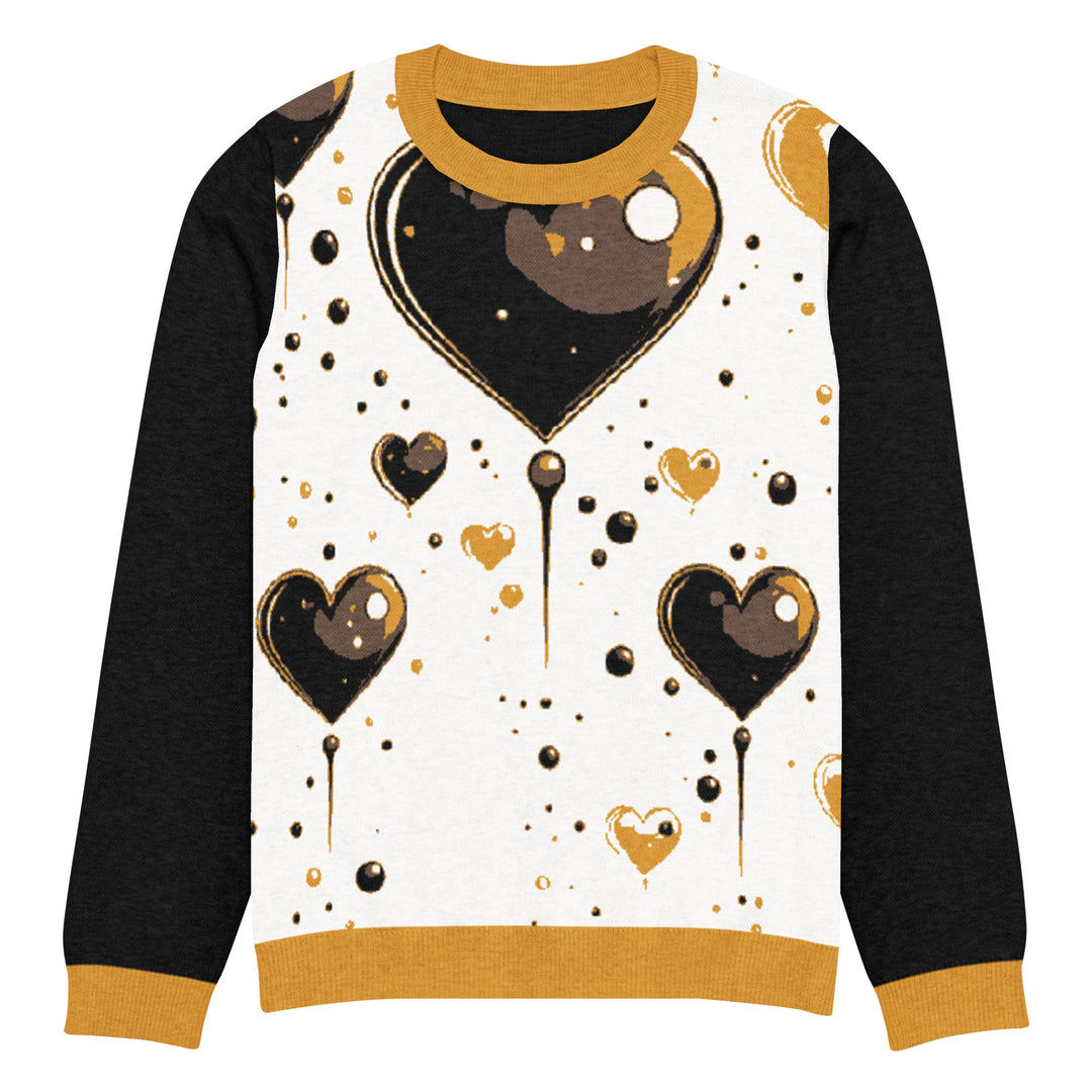Winter Hearts Knitted crew neck sweater - Polendo Design