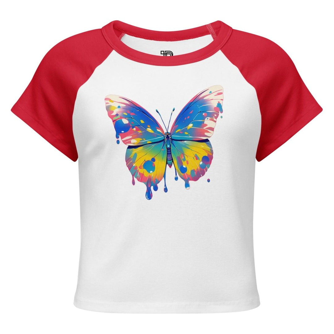 Women’s Polendo Butterfly Muse Baby Tee - Polendo Design Polendo Butterfly Muse Baby Tee