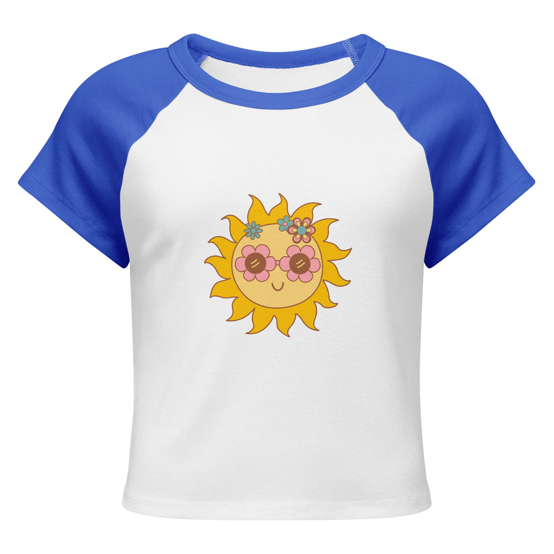 "Cheeky Sun" Women’s micro rib raglan baby tee - Polendo Design T-SHIRT