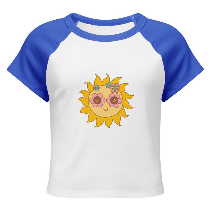 "Cheeky Sun" Women’s micro rib raglan baby tee - Polendo Design T-SHIRT