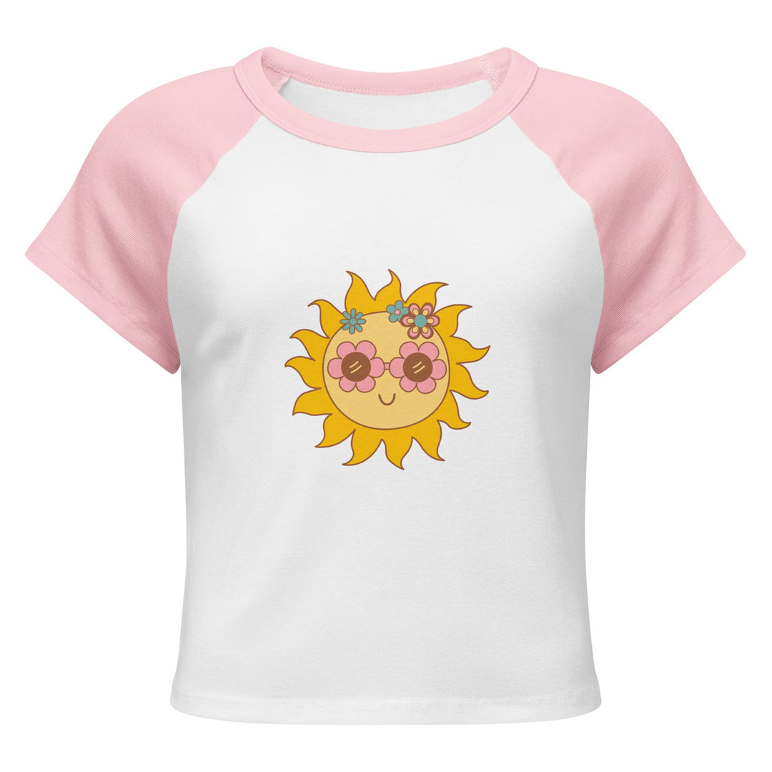 "Cheeky Sun" Women’s micro rib raglan baby tee - Polendo Design T-SHIRT