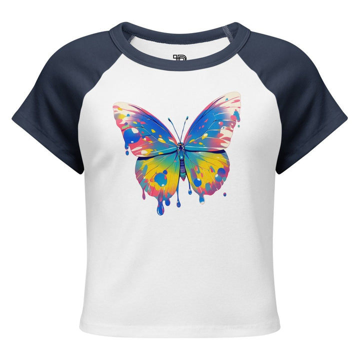 Women’s Polendo Butterfly Muse Baby Tee - Polendo Design Polendo Butterfly Muse Baby Tee