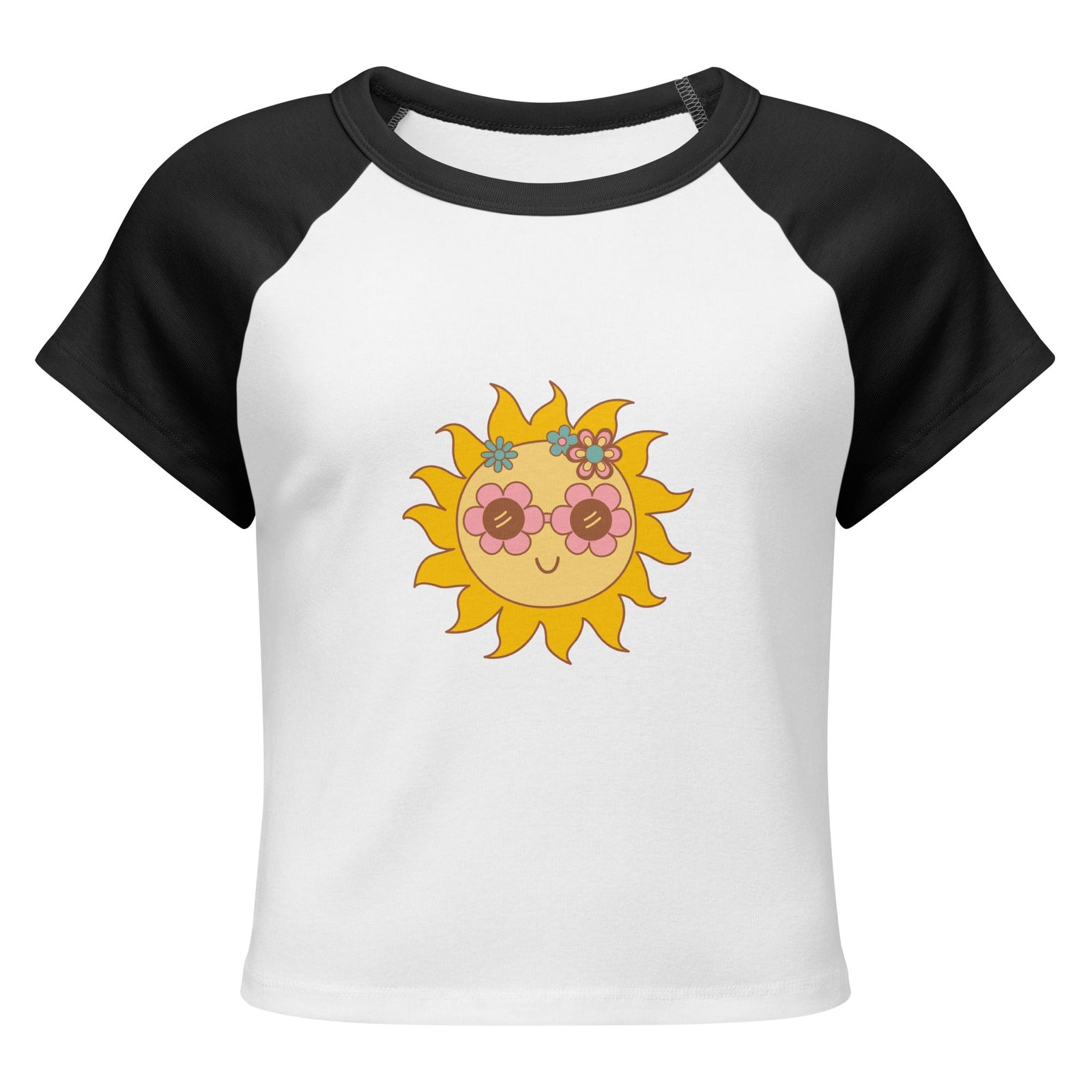 "Cheeky Sun" Women’s micro rib raglan baby tee - Polendo Design T-SHIRT