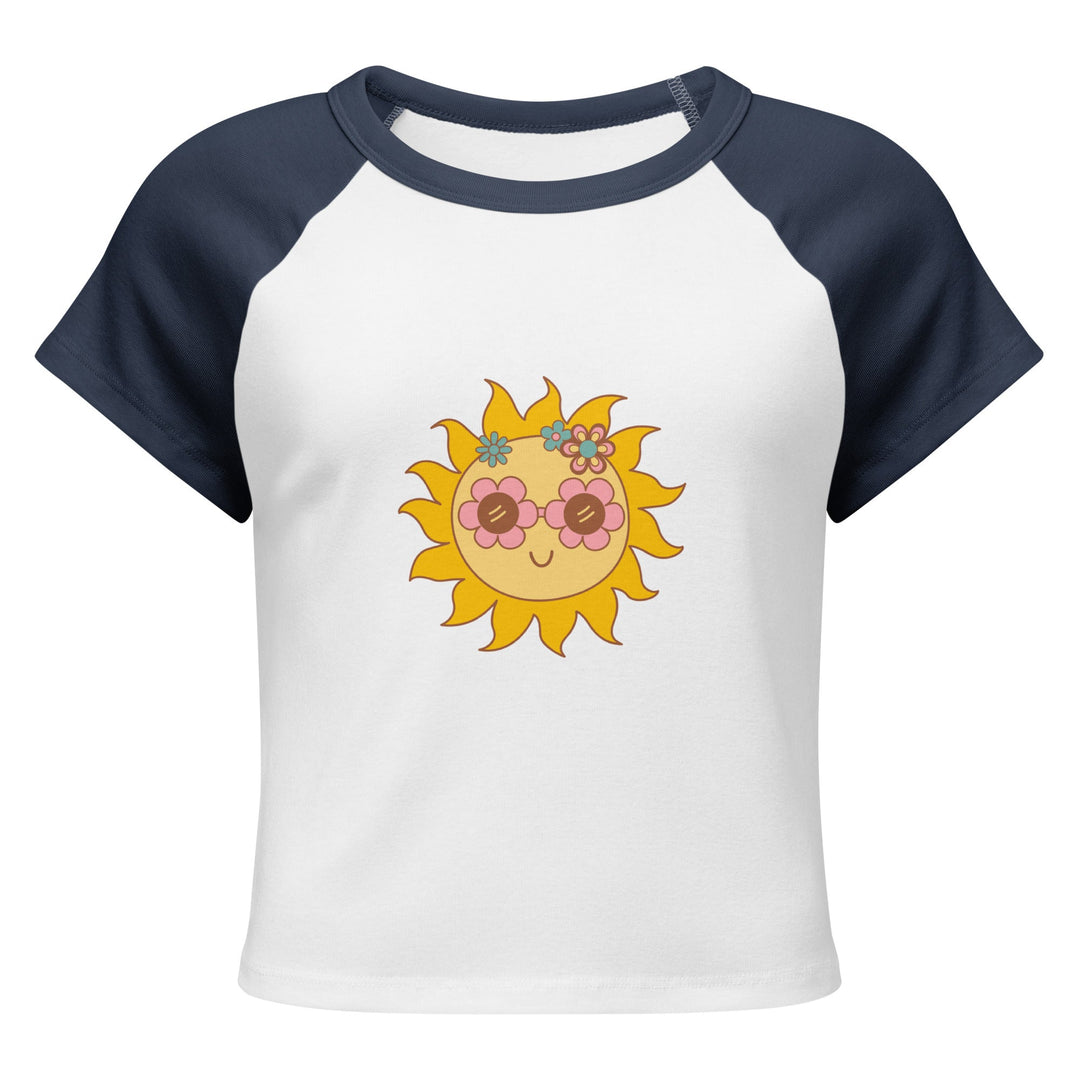 "Cheeky Sun" Women’s micro rib raglan baby tee - Polendo Design T-SHIRT