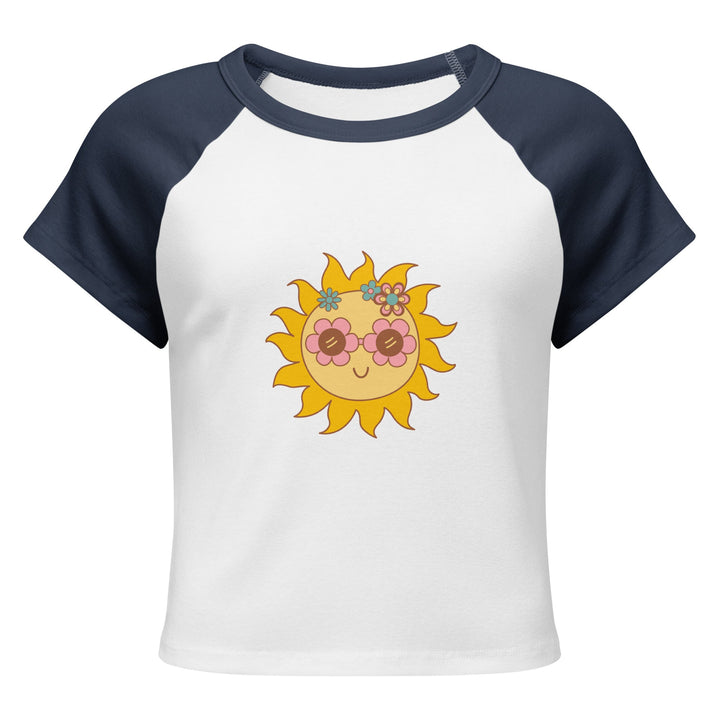 "Cheeky Sun" Women’s micro rib raglan baby tee - Polendo Design T-SHIRT