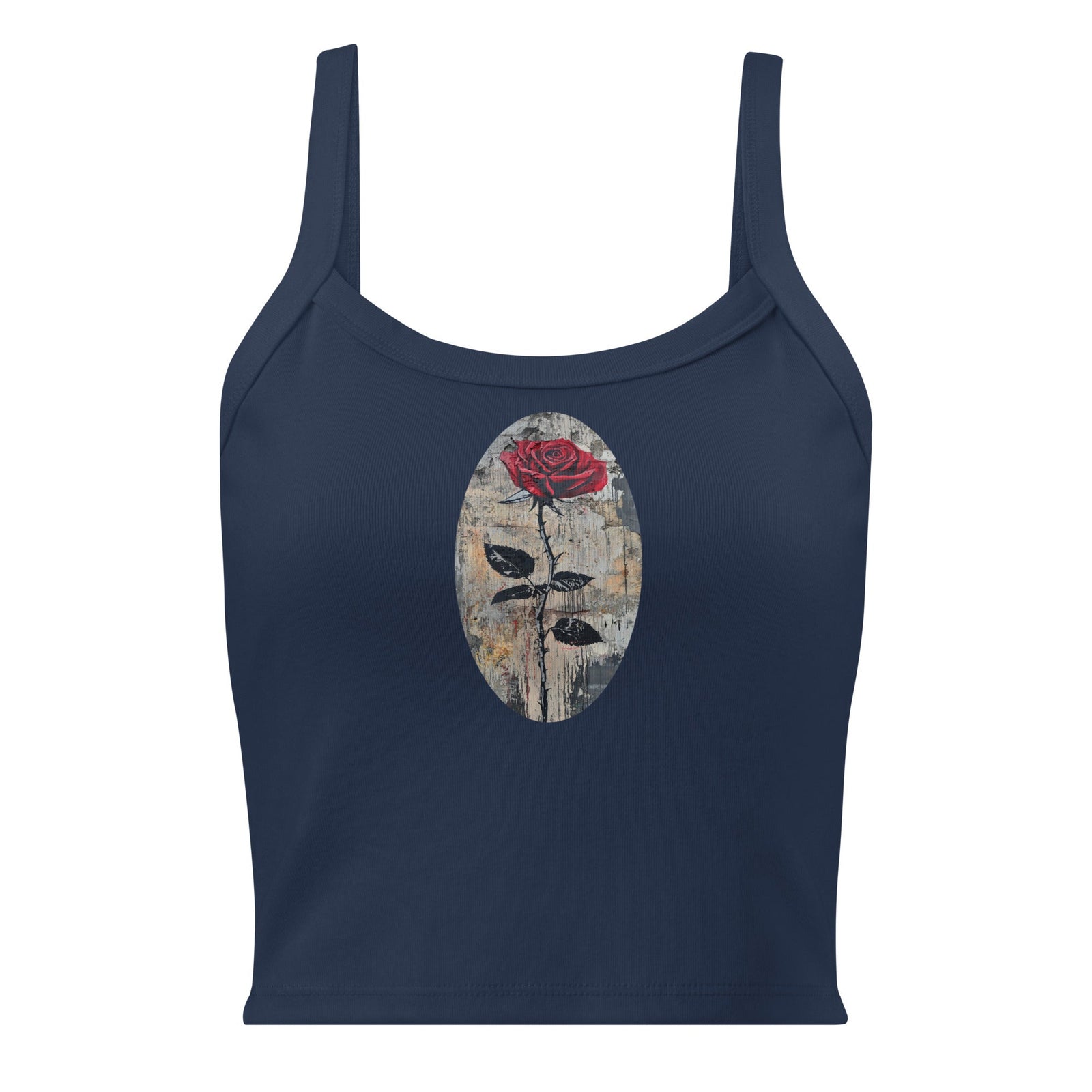 Polendo Crimson Ruin Women's Micro Rib Tank Top - Polendo Design polendo crimson ruin women's micro rib tank top