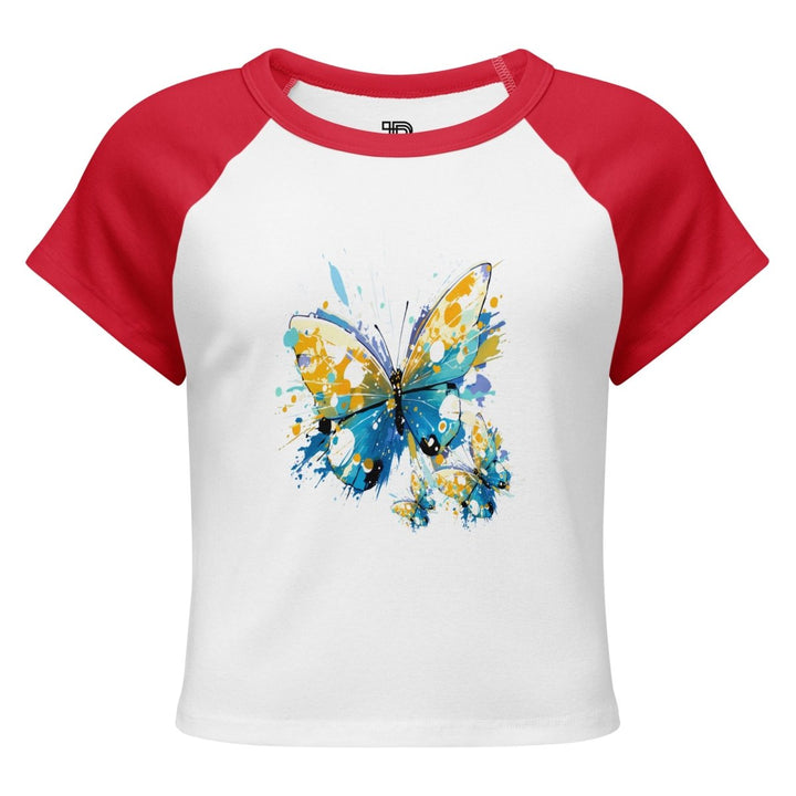 Women’s Polendo Radiant Butterfly Baby Tee - Polendo Design Polendo Radiant Butterfly Baby Tee