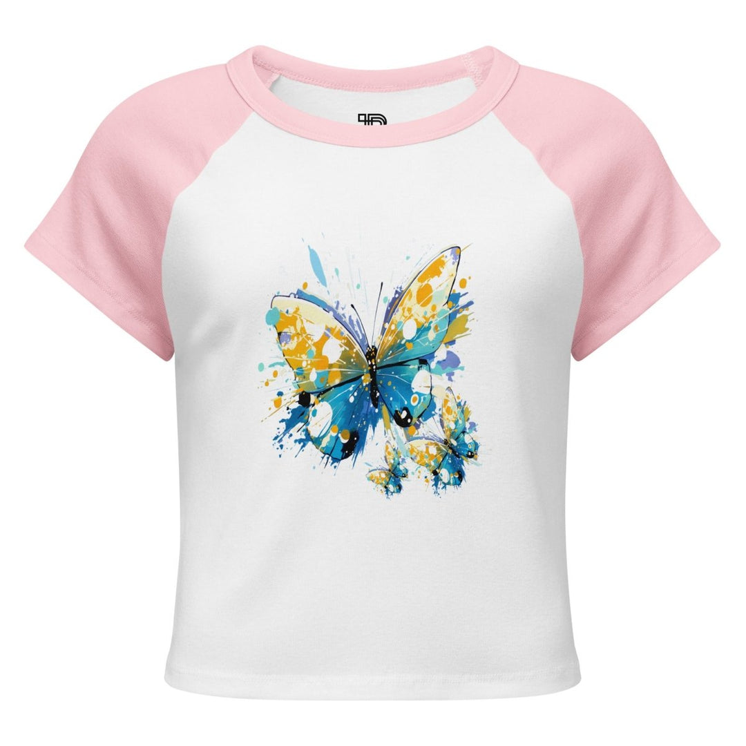 Women’s Polendo Radiant Butterfly Baby Tee - Polendo Design Polendo Radiant Butterfly Baby Tee
