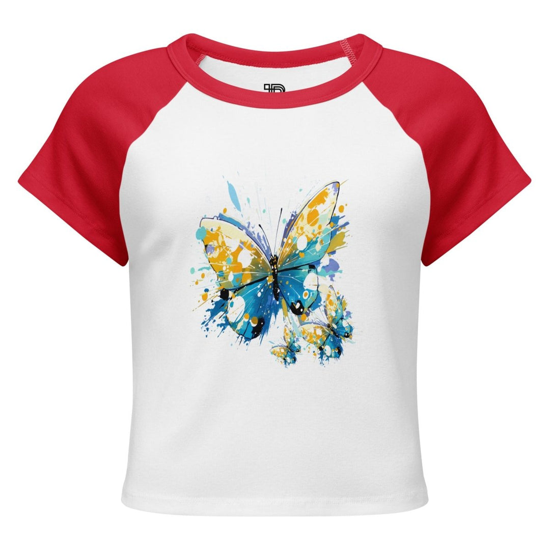 Women’s Polendo Radiant Butterfly Baby Tee - Polendo Design Polendo Radiant Butterfly Baby Tee