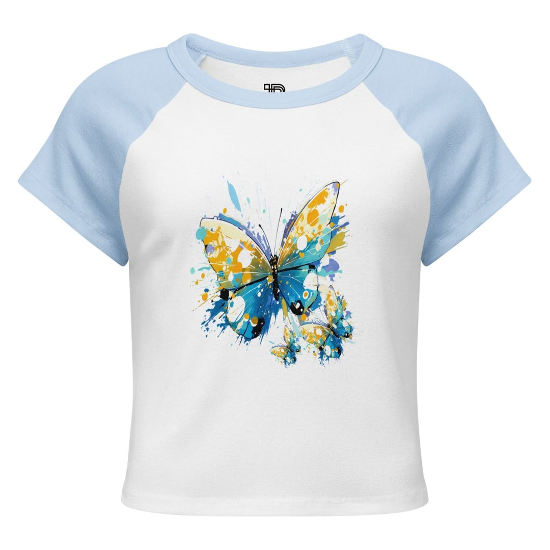 Women’s Polendo Radiant Butterfly Baby Tee - Polendo Design Polendo Radiant Butterfly Baby Tee