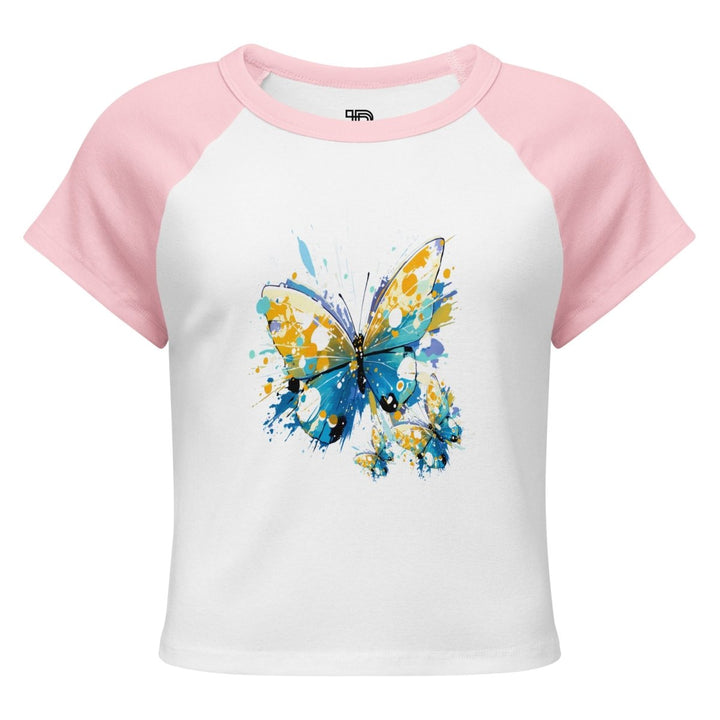Women’s Polendo Radiant Butterfly Baby Tee - Polendo Design Polendo Radiant Butterfly Baby Tee