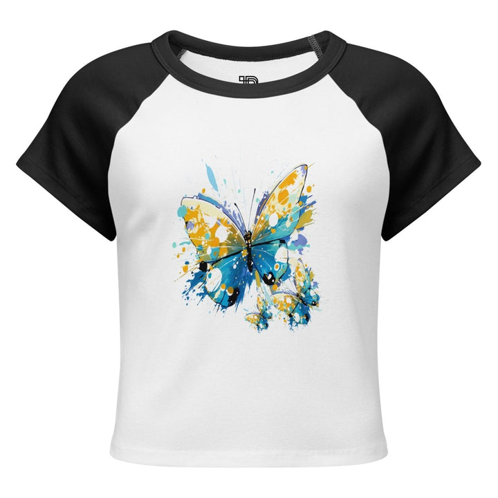 Women’s Polendo Radiant Butterfly Baby Tee - Polendo Design Polendo Radiant Butterfly Baby Tee