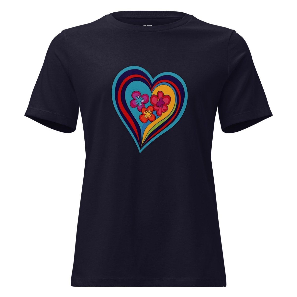 Women’s Polendo Radiant Heart Tee – Neon Art Shirt - Polendo Design Polendo Radiant Heart Tee