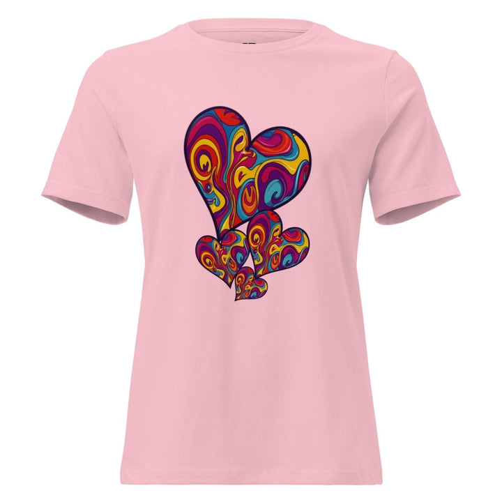 Women’s Polendo Radiant Heart Tee – Psychedelic Cascade - Polendo Design Polendo Radiant Heart Tee