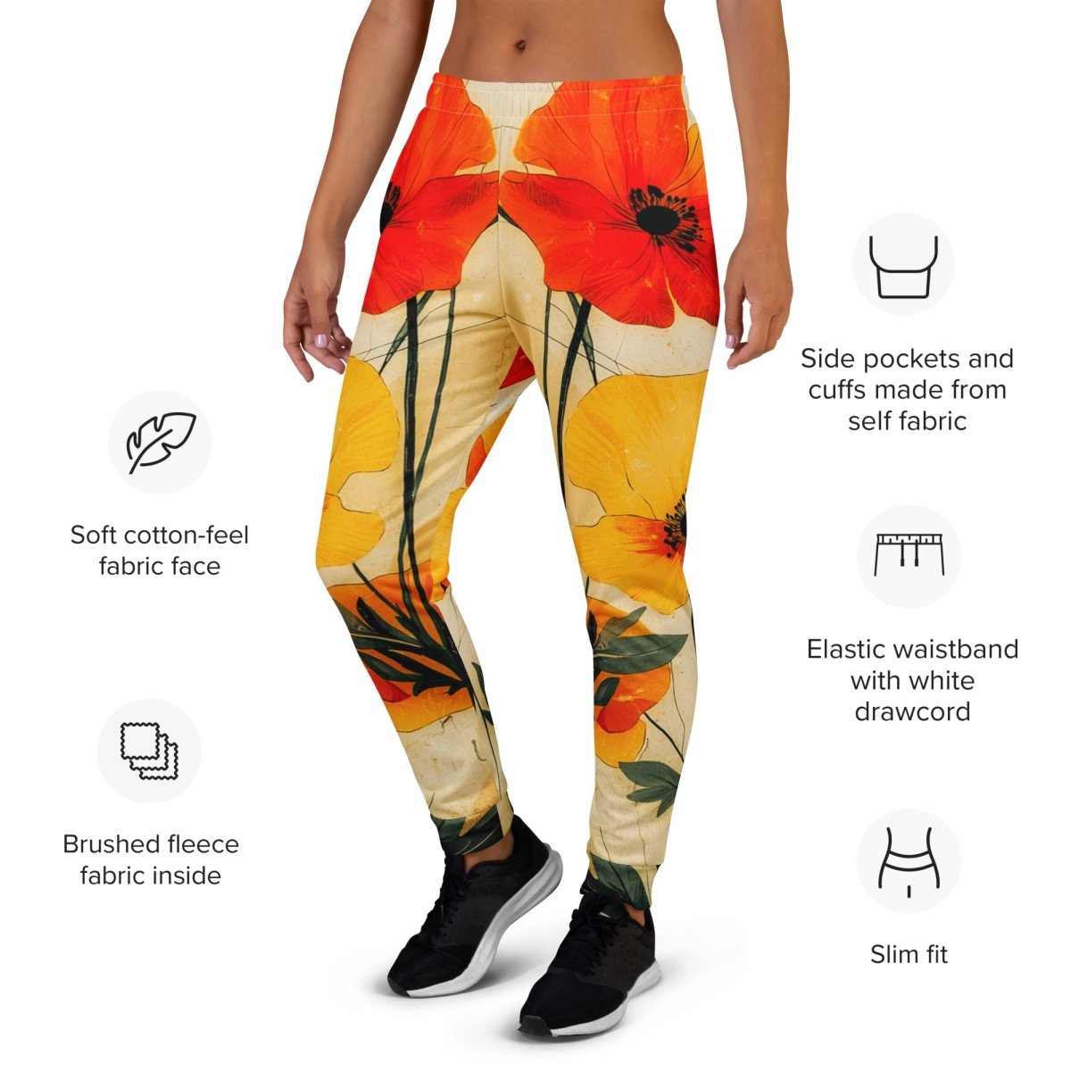Women’s Polendo Sunset Bloom Joggers - Polendo Design Polendo Sunset Bloom Joggers