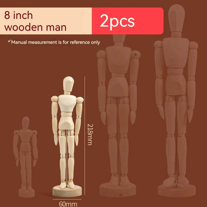 Wooden Art Mannequin Drawing Model with Adjustable Limbs - Polendo Design