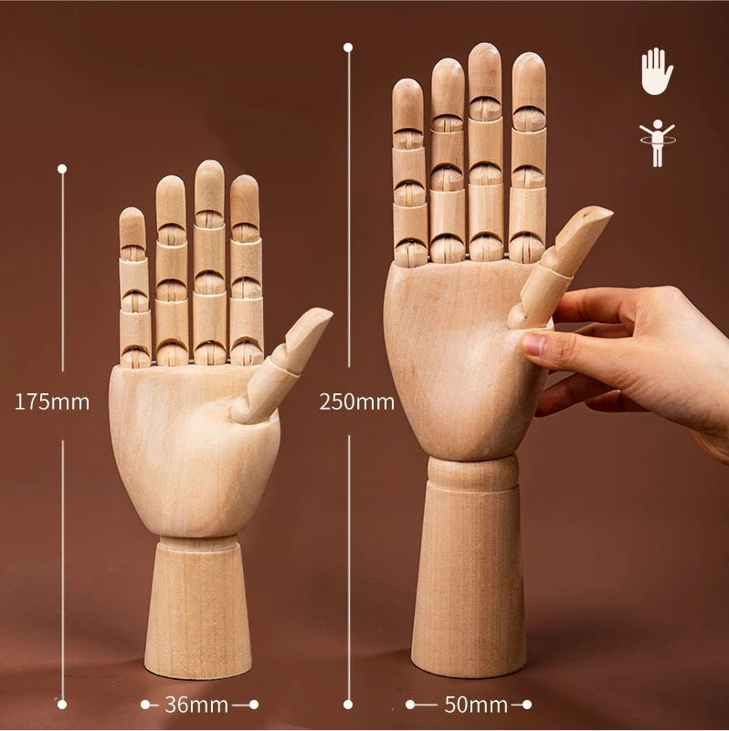 Wooden Art Mannequin Drawing Model with Adjustable Limbs - Polendo Design