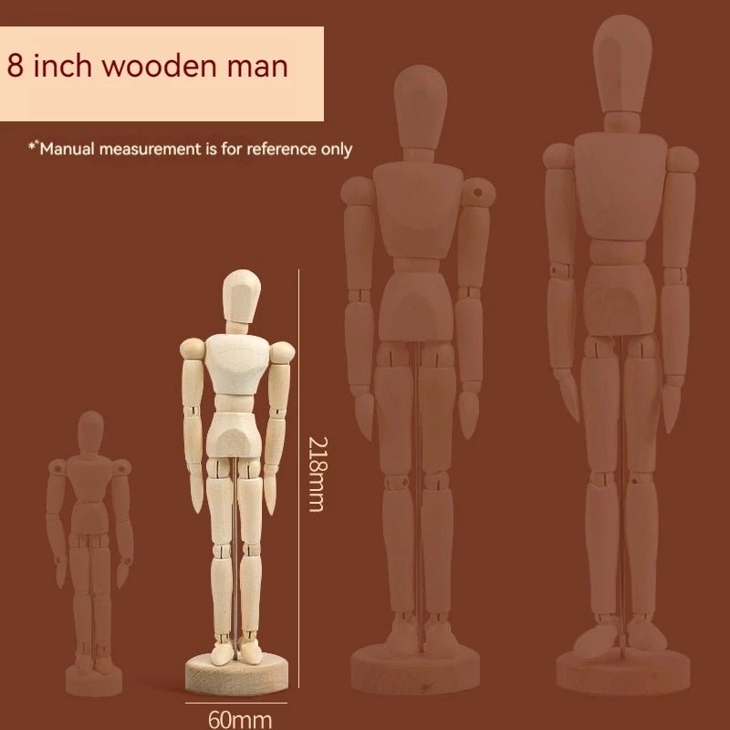 Wooden Art Mannequin Drawing Model with Adjustable Limbs - Polendo Design