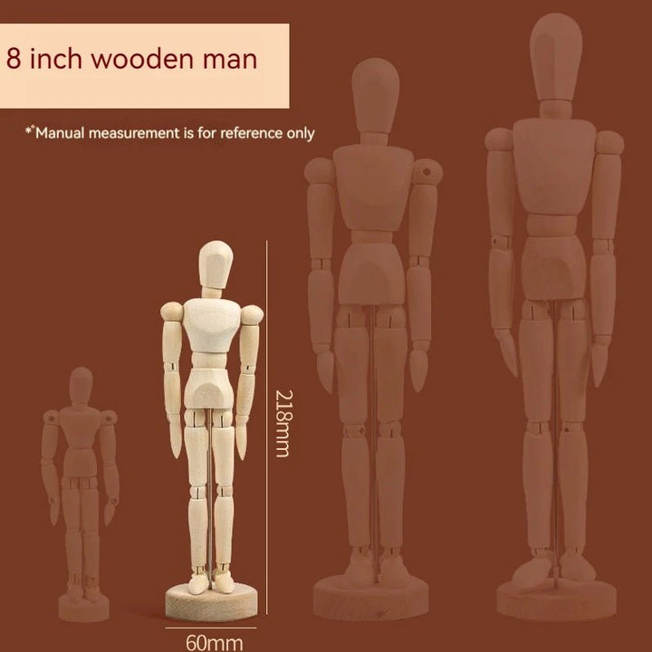 Wooden Art Mannequin Drawing Model with Adjustable Limbs - Polendo Design