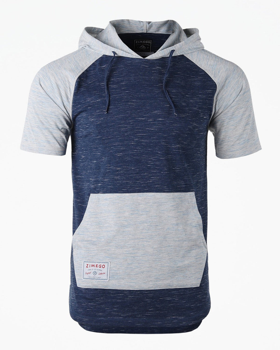 Men’s Short Sleeve Hooded Shirt – Navy Heather - Polendo Design men&